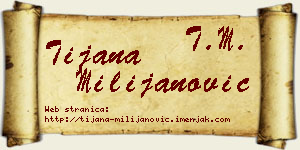 Tijana Milijanović vizit kartica
